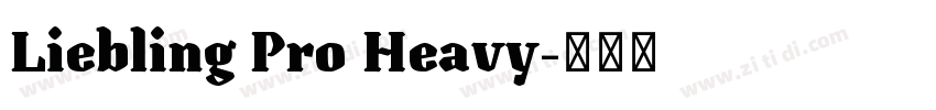 Liebling Pro Heavy字体转换